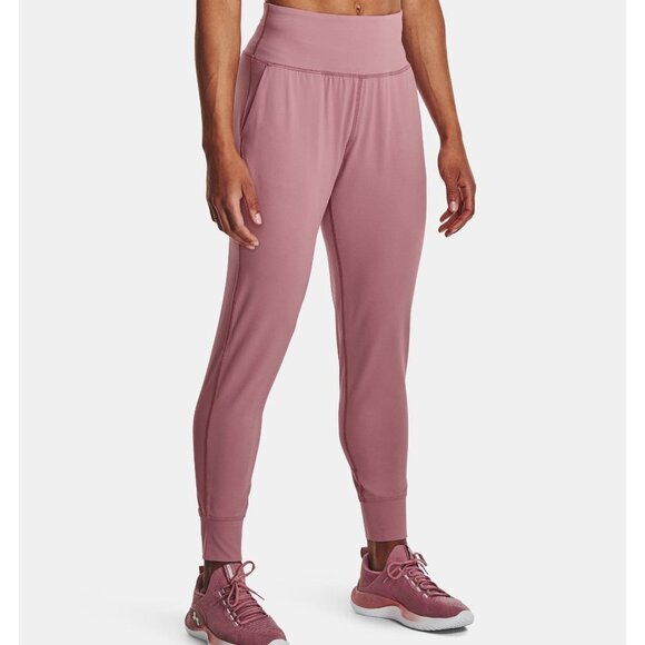 NWT Under Armour Women's UA Meridian Joggers in Pink Elixir Size XS - Picture 1 of 8
